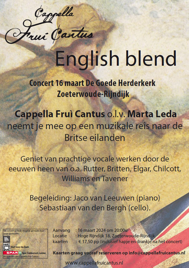 Poster van het concert English blend 2024