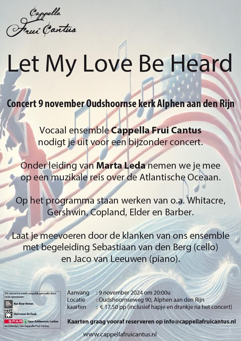 Poster van het concert Let My Love Be Heard