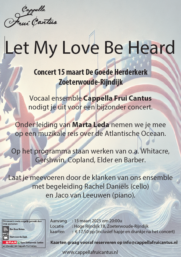 Poster van het concert Let My Love Be Heard 2025